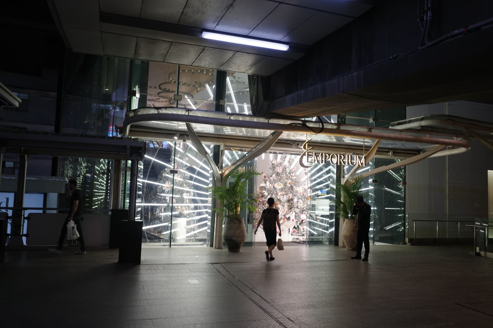 Emporium mall entrance viewed from BTS Phrom Phong elevated skywalk
